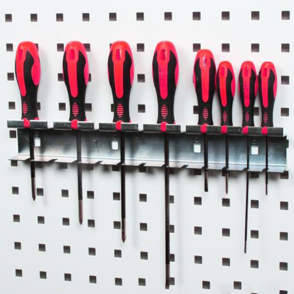 Hand Tools In Workshop - Pegboard-Schraubendreher-Organizer, robuster Werkzeughalter aus rostfreiem Stahl,