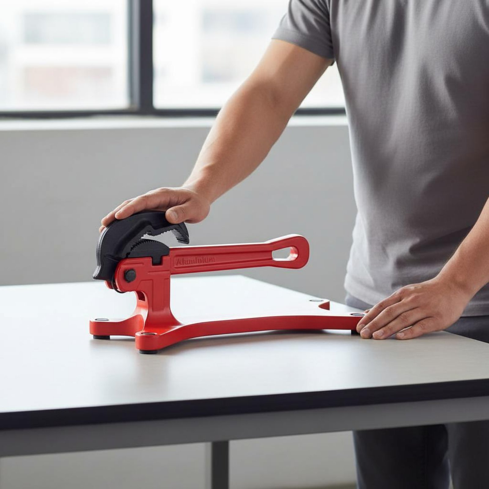 Hand Tools In Workshop - Selbstsichernder Rohrzangen-Satz: Tragbarer, selbstjustierender Rohrzangen-Satz mit