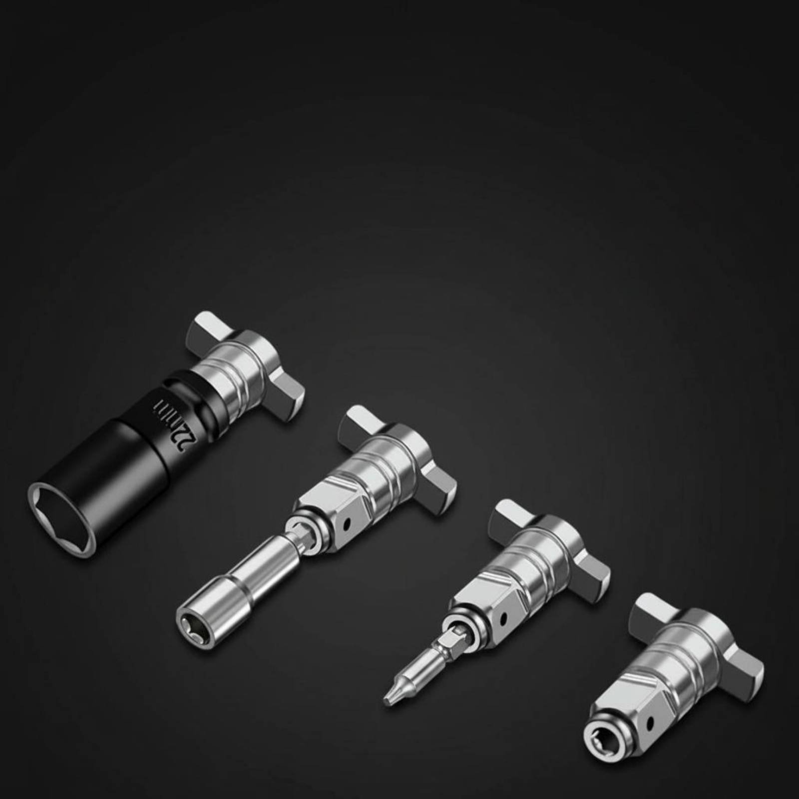 Tools & Workshop Equipment - Quadrat-zu-Sechskant-Adapter Hochleistungs-Elektroschrauber-Adapter Steckschlüssel-Konverter Hochdrehkraft-Werkzeugzubehör Rostbeständig