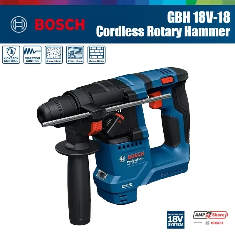 Workshop Tools And Equipment - Bosch GBH 18V-18 Akku-Bohrhammer 1,5J Schlagbohrmaschine