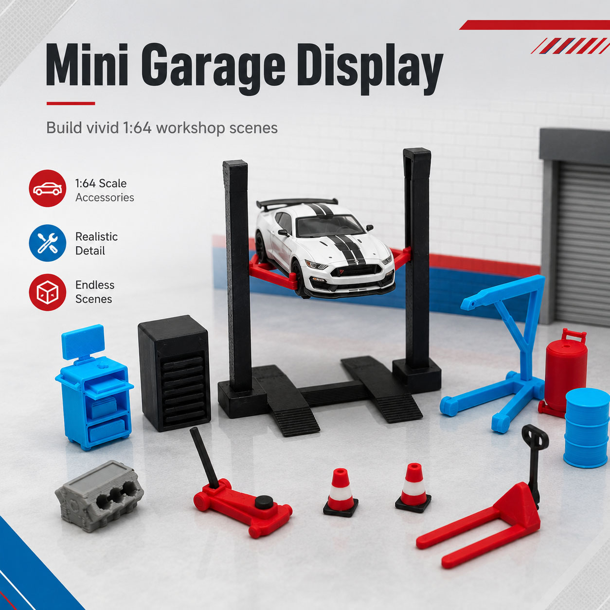 1:64 Garage-Werkstatt Miniatur – Workshop Tools Toy Bewertung und Preis
