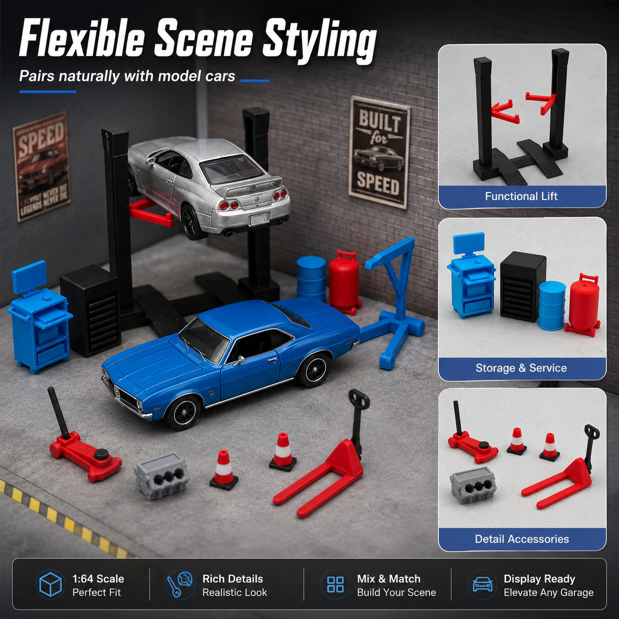 1:64 Garage-Werkstatt Miniatur – Workshop Tools Toy Bewertung und Preis