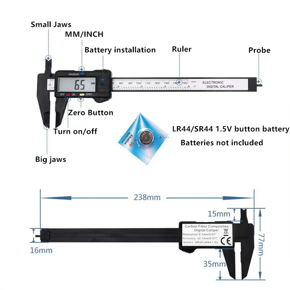 100mm 150mm Uhr elektronischer – Workshop Measuring Tools Bewertung und Preis